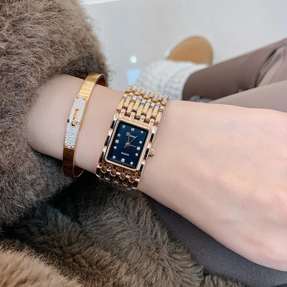 Dinimi bracelet square dial watch women's high-end sense medium and ancient style light luxury niche temperament explosion