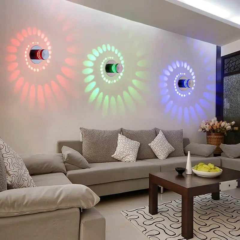 Contemporary LED Multi-Hue Wall Light
