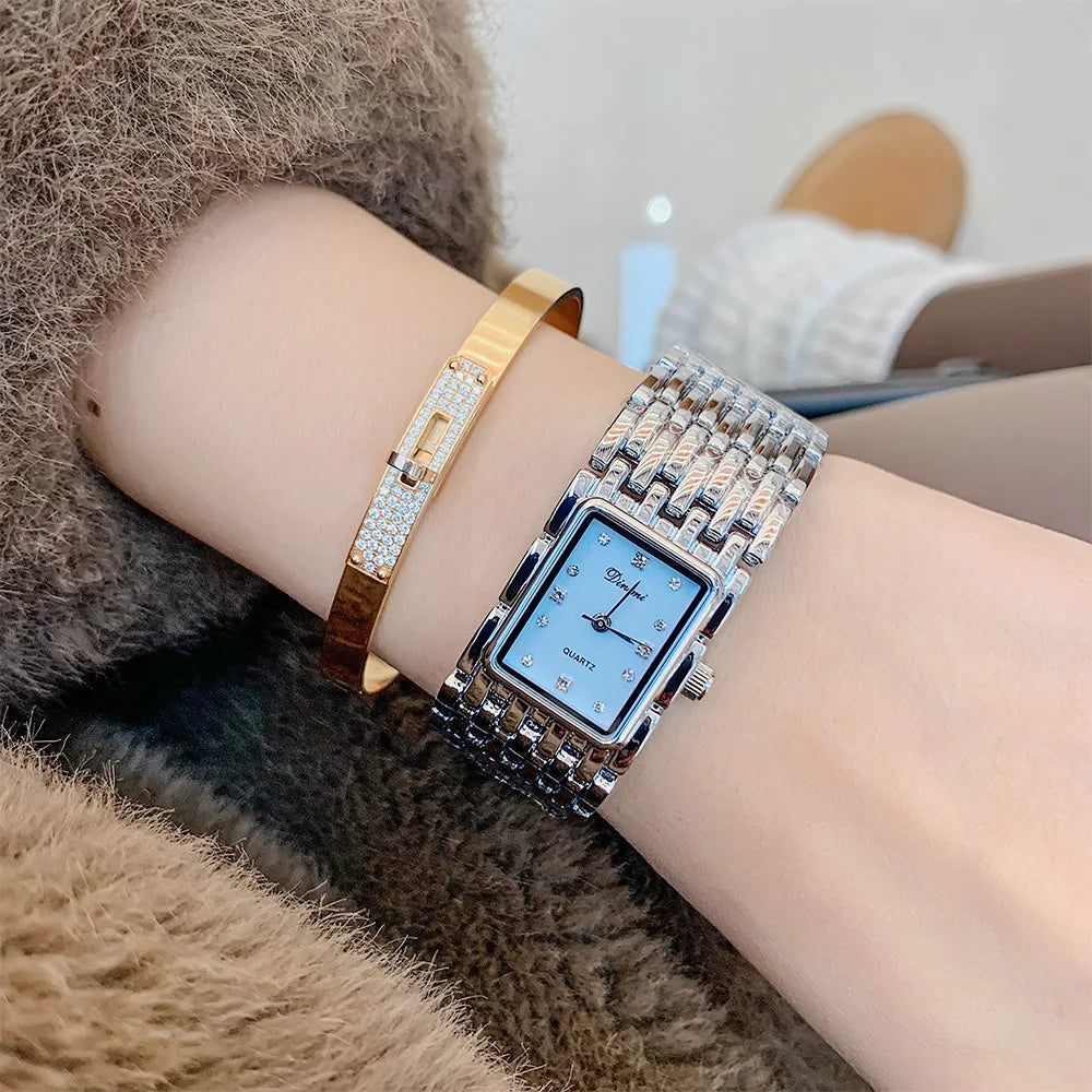 Dinimi bracelet square dial watch women's high-end sense medium and ancient style light luxury niche temperament explosion