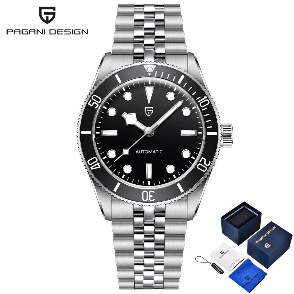 PAGANI DESIGN 2025 new men's watch sapphire luxury retro mechanical watch men's gift box stainless steel waterproof men's watch