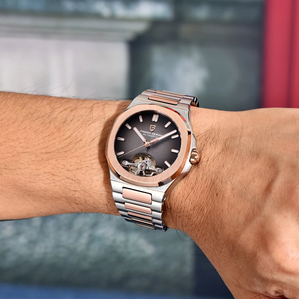 PAGANI DESIGN Tourbillon Men's Watches Top Luxury Automatic Watch For Men Mechanical Wristwatches AR Sapphire Luminous Gift Box