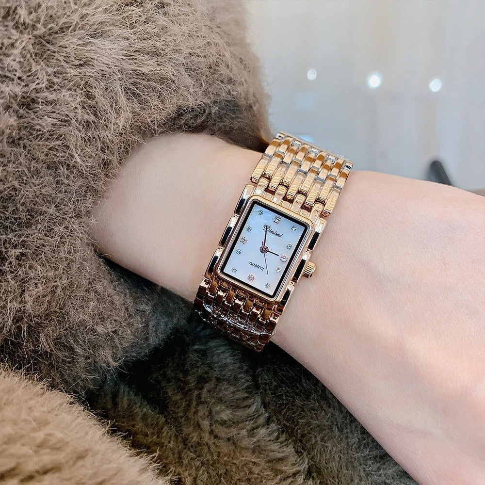 Dinimi bracelet square dial watch women's high-end sense medium and ancient style light luxury niche temperament explosion