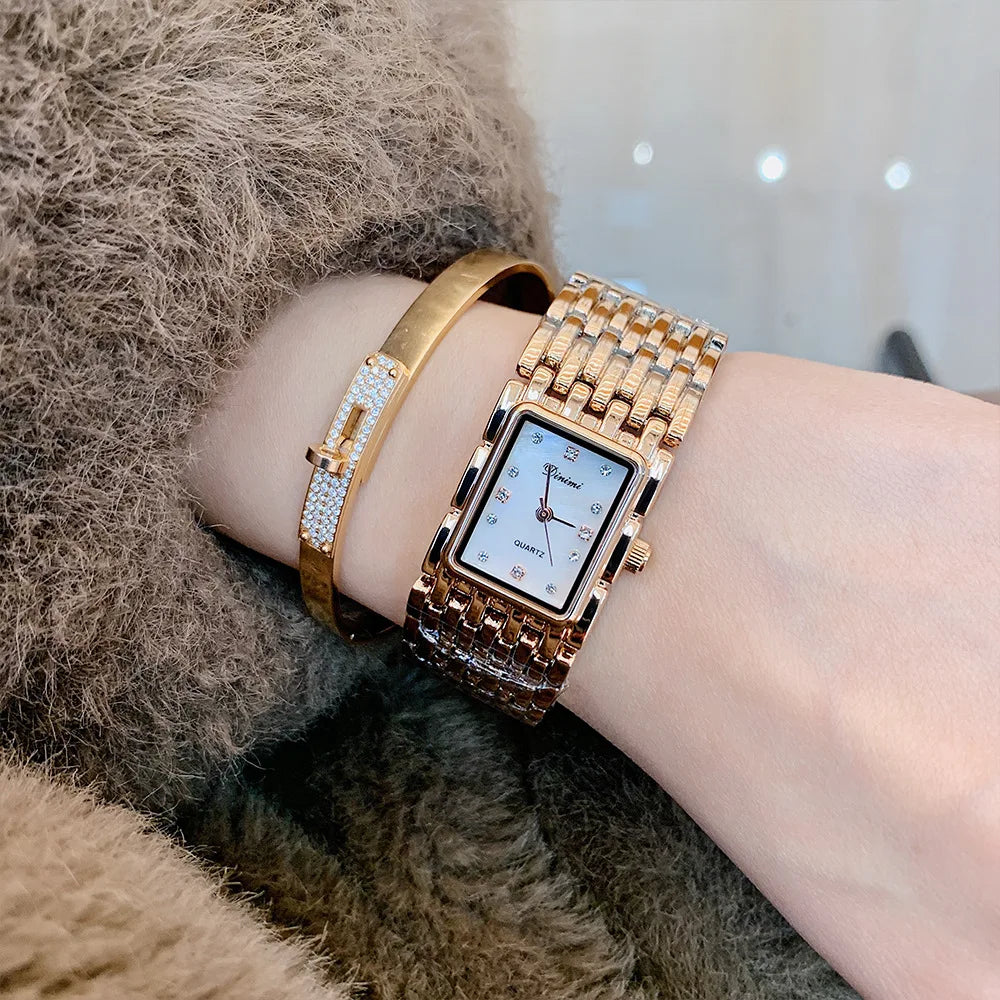 Dinimi bracelet square dial watch women's high-end sense medium and ancient style light luxury niche temperament explosion