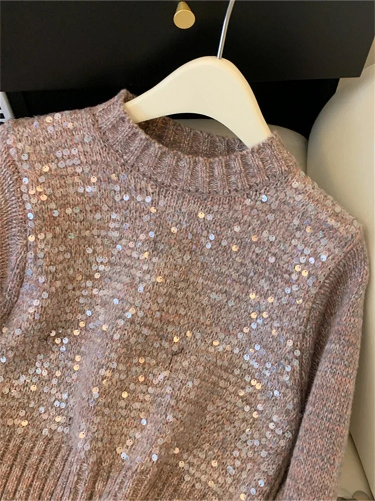 Women Sweater Womens Winter Sweaters Pullover Traf Female Knitting Overszie Long Sleeve Loose Knitted Outerwear Ropa De Mujer