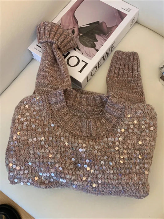 Women Sweater Womens Winter Sweaters Pullover Traf Female Knitting Overszie Long Sleeve Loose Knitted Outerwear Ropa De Mujer