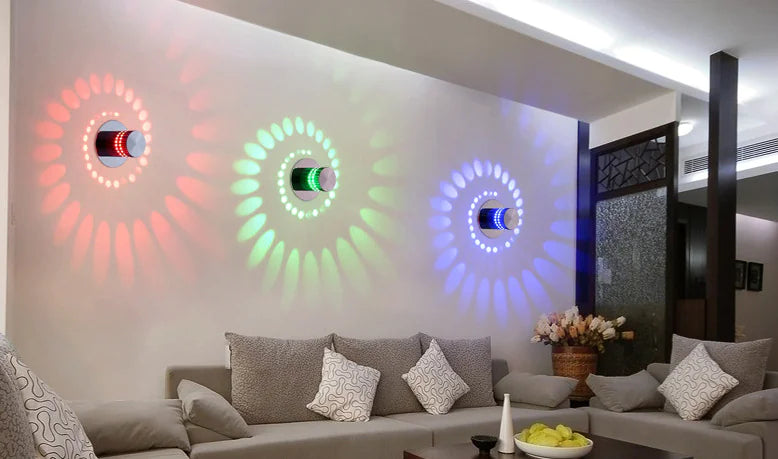 Contemporary LED Multi-Hue Wall Light
