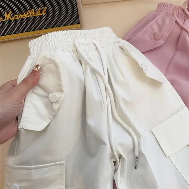 All-Season Cotton Cargo Pants for Kids