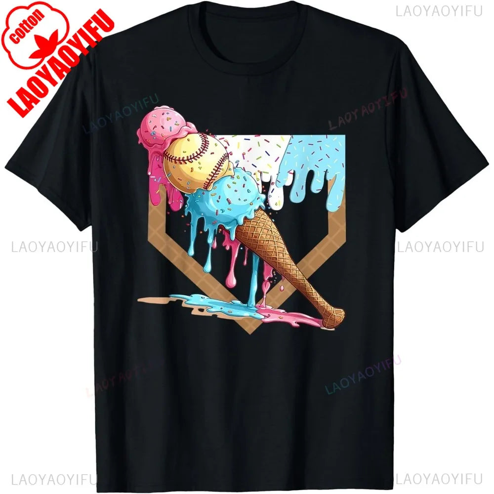 Plate Drip T-Shirt Cotton T-Shirt Funny Casual Fashion Short-sleev Ropa Hombre Tops Tee Summer Clothes for Men Trending Clothes