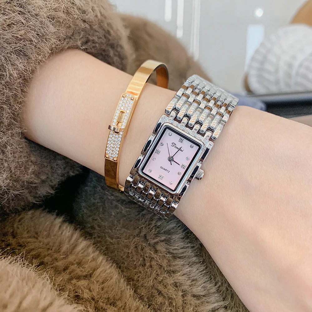 Dinimi bracelet square dial watch women's high-end sense medium and ancient style light luxury niche temperament explosion