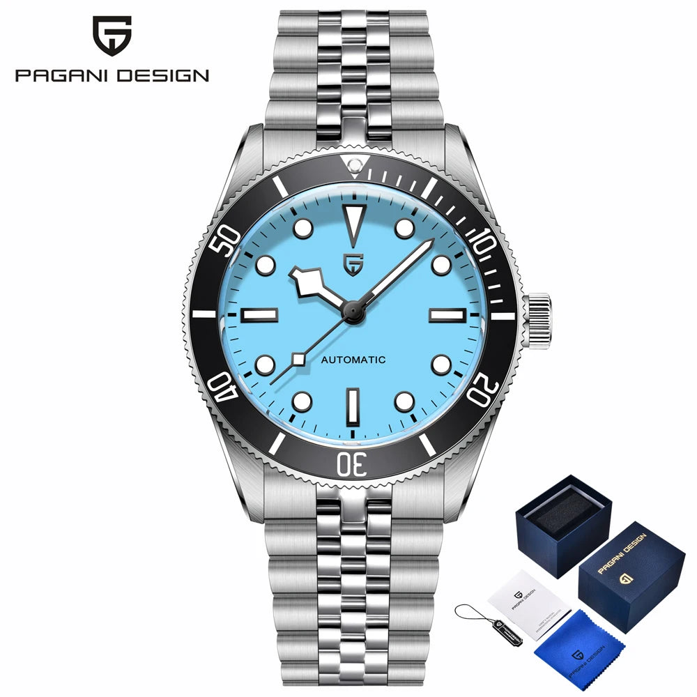 PAGANI DESIGN 2025 new men's watch sapphire luxury retro mechanical watch men's gift box stainless steel waterproof men's watch