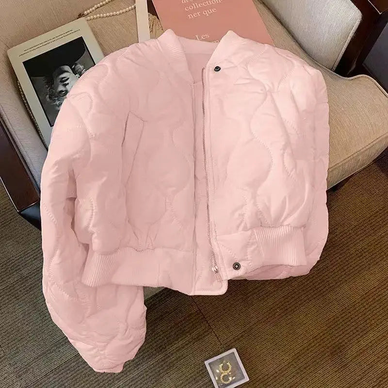 Short Style Parkas Women Long Sleeve Winter Clothes Solid Minimalist Coats for Ladies Ropa Mujer Warm Harajuku High Street Retro